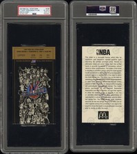 1997 NBA ALL-STAR GAME TICKET MICHAEL JORDAN 1ST ASG TRP-DBL PSA 6 AUTO 10 CAMBY