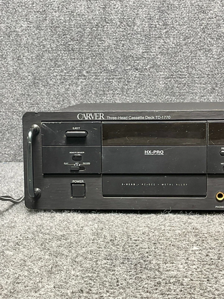 Carver TD1770 🎶 Home Audio Cassette Stereo Tape Deck, Black ✅ - Image 3 of 4