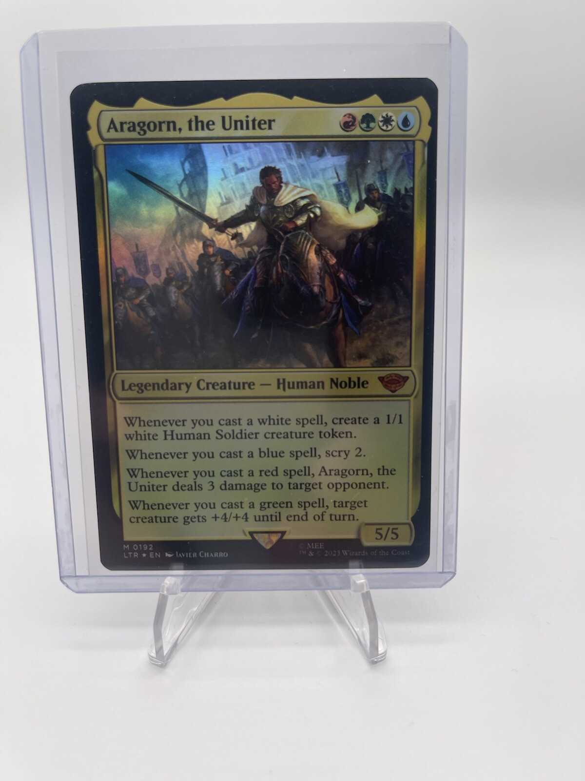 Aragorn, the Uniter 0192 Mythic LTR Tales of Middle-Earth MTG Lord Rings NM FOIL