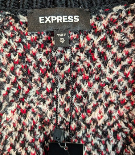 Express New Draped Front Cardigan Sweater Womens Size XS Extra Small NWT - Picture 3 of 6