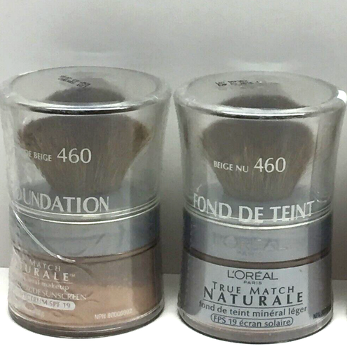 2 L'Oreal Paris True Match Mineral Foundation Powder W3 460 Nude Beige Sealed