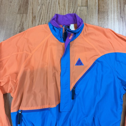 Vtg Nike ACG Color Block Multicolor Half-Zip Pullover Jacket Sz L 90s Gorpcore - Picture 2 of 10