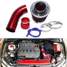 Car Air Intake Kit Aluminum Alloy Pipe Diameter 3"+Cold Air Intake Filter+Clamp