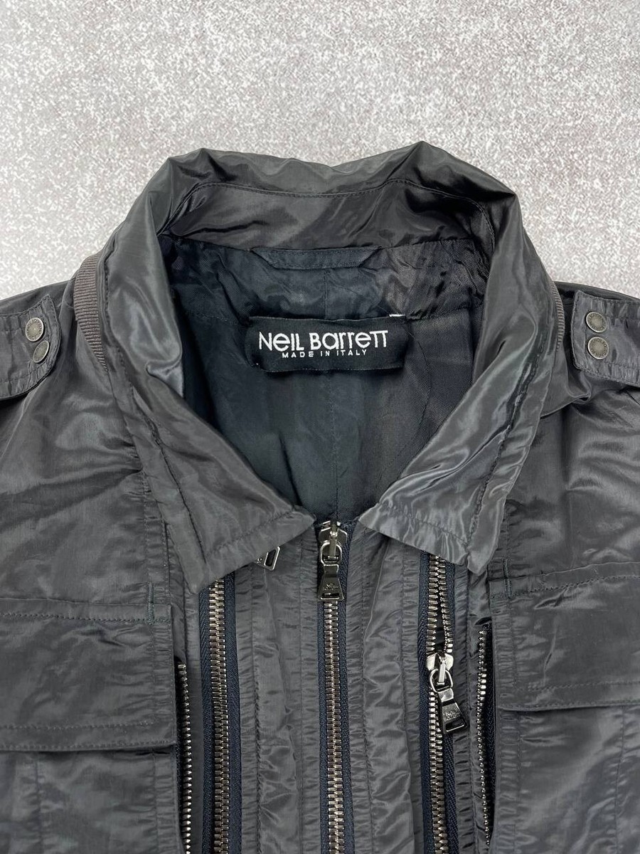 ジャケット・アウター Neil barrett Neil Barrett Men's Bomber Jacket Over Shirt in Black Neil