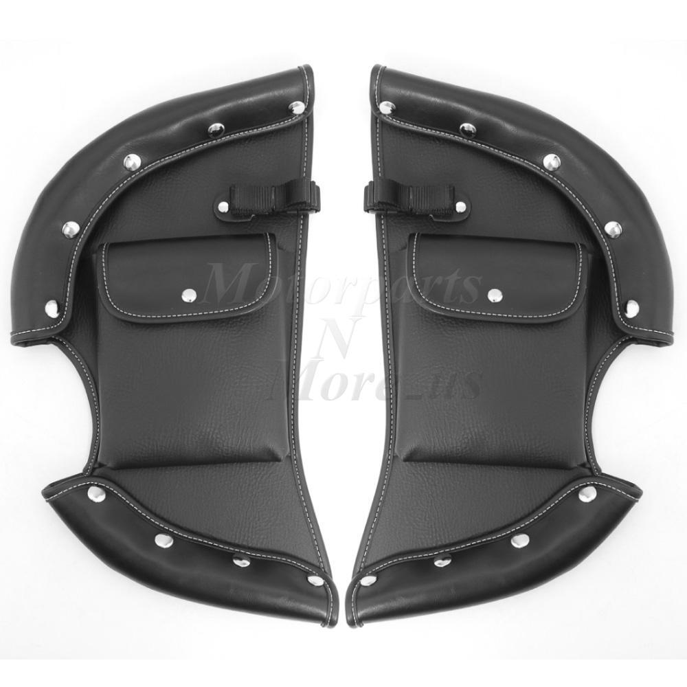 Black Lower Chap Leg Warmer Wind Deflector for Indian Chief Chieftain