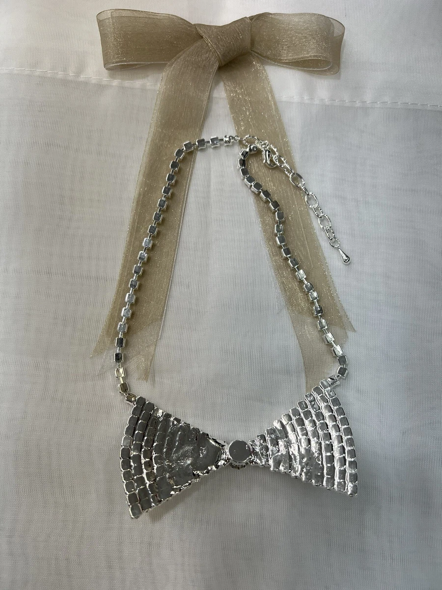 Crystal Bow Tie 16 Necklace 5 Made with Swarovski Crystal. Gift