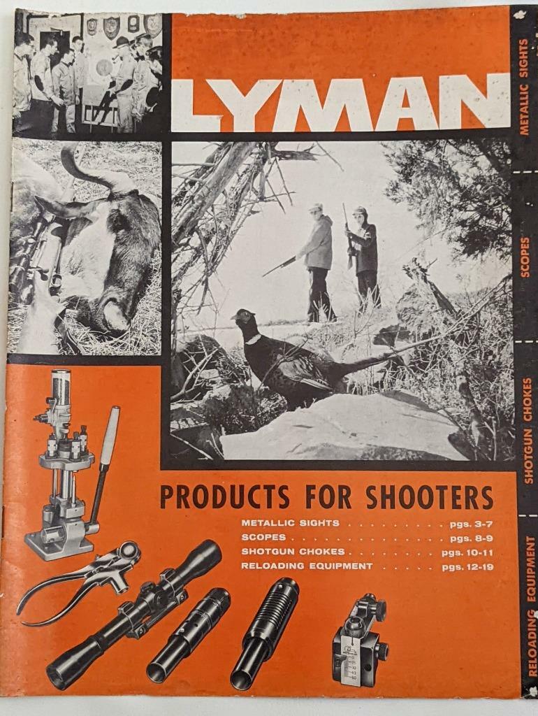 Lyman Products for Shooters catalog 1959 eBay