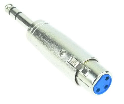 ADAM HALL Adapter XLR Kupplung auf 6,3 mm Klinke Stecker Stereo Audio Verbinder - Picture 2 of 6