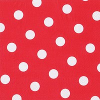 "200 Tissue Servietten 3-Lagig 1/4-Falz 40 Cm Rot \"Dots\" Dekorservietten"