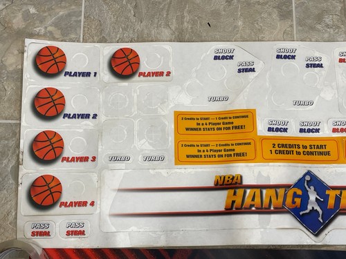 NBA Hangtime Arcade NEW OLD STOCK - CPO & Sticker Set, Midway 1996 NBA Jam - Bild 2 von 5