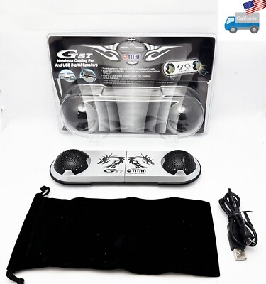 Titan G5T 10''-17'' Expandable Notebook Cooling Pad w/ 1.2W USB Digital Speakers