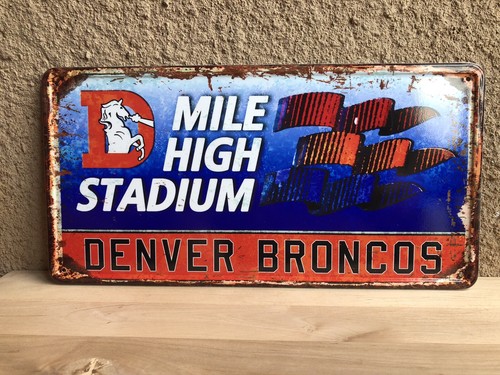 Metal sign Denver Broncos vintage Denver Broncos home stadium sign Broncos sign - Picture 11 of 17