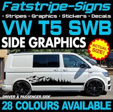 to fit VW T5 SWB ADVENTURE MOUNTAINS STICKERS GRAPHICS VAN CAMPERVAN STRIPES