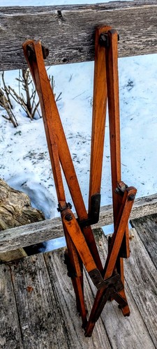 Antique Folding Wooden & Iron TRIPOLINA BUTTERFLY CHAIR ~ Fenby? - Picture 10 of 18