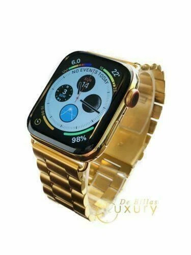 24K Gold Plated 44MM Apple Watch SERIES 4 With Gold Links Band - Image 4 of 4