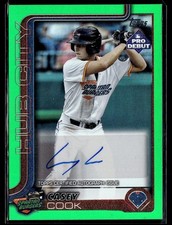 2025 Topps Pro Debut Green Casey Cook Auto /99 Hub City Spartanburgers #PD-188