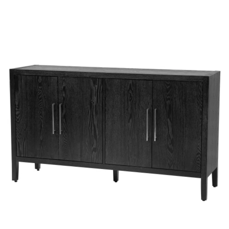 Storage Cabinet Sideboard Wooden Cabinet with 4 Metal handles 4 Shelves,4 Doors - Image 4 of 4