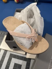 Vionic Bella II Sandals Size 9.5 Wide Blush Bow Thong Supportive - New