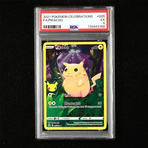 PSA 5 EX 2021 Pokemon ENG Pikachu E 005/025