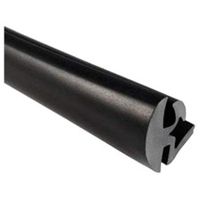 TRIM LOK INC LK1663-25 Locking Gasket, Black, Rubber, 25 ft L 10G559