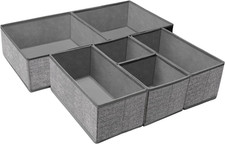 Foldable Underwear Drawer Organizer, Closet Dividers, Storage Box for Clothes, S