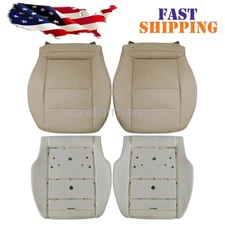 2008-15 For Mercedes Benz GLK350 Driver&Passenger Bottom Seat Cover Tan & Foam