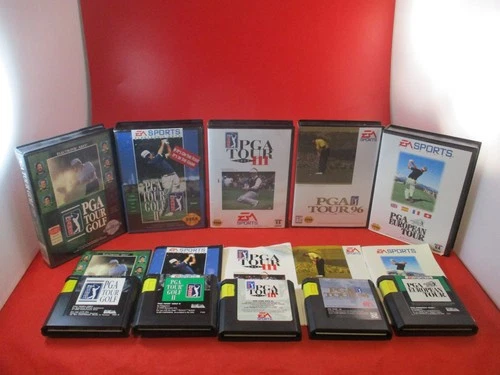 PGA Tour Golf I II III '96 European Tour (Sega Genesis) COMPLETE w/ Box manual #