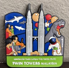 Malaysia Kuala Lumpur Petronas Twin Towers Tourist Souvenir Fridge Magnet