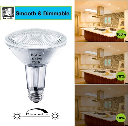 PAR30 Long Neck, 6PCS 39W 120V Light Bulb Long Lasting 2800K Warm White - Picture 3 of 6