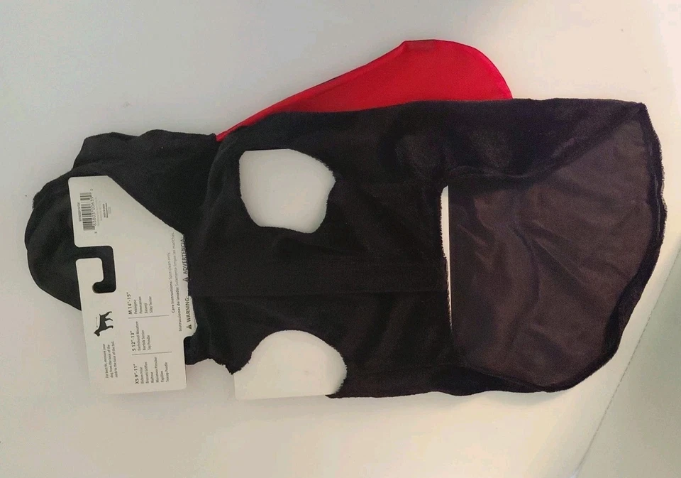  Disfraz Lady Bug Negro Rojo Con Capucha Talla Pequeña 12"-13" Nuevo Foto 2 de 4