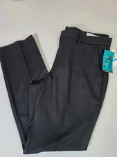 Perry Ellis Mens 36x32 Black Dress Pants Very Slim Fit Non Iron Stretch NWT