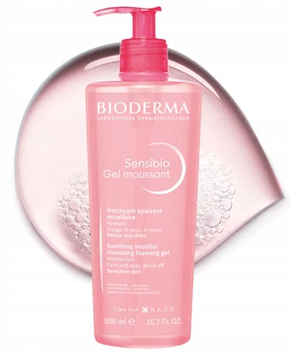 Bioderma Sensibio Foaming Gel – Gentle Micellar Cleansing Gel, 500 ml