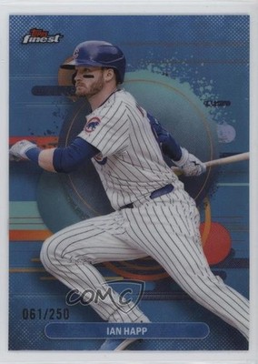 2025 Topps Finest Uncommon Sky Blue Refractor /250 Ian Happ #145 tw0