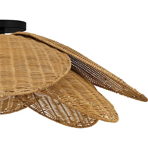 Matte Black  Semi-Flush Mount from the Willa Collection - Picture 5 of 5