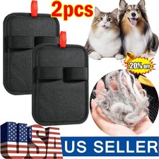 2pcs Electrostatic Pet Hair Removal Gloves, Reusable Cat  Dog Hair HOT