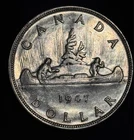 Canada 1947 $1 One Silver Dollar King George VI .800 Silver