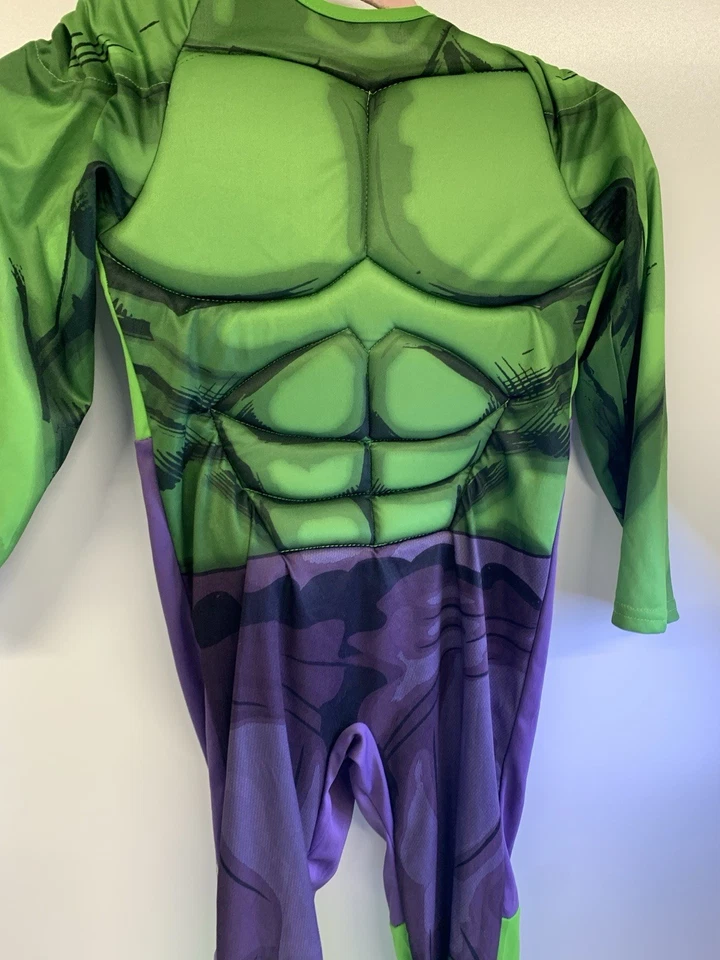 Increíble Hulk Edad 7-8 Niños Vestido Elegante Niños Marvel Vengadores Disfraz Halloween Foto 2 de 4
