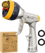 Garden Nozzle Sprayer High Pressure Spray Nozzle 100% Metal Water Hose Nozzle