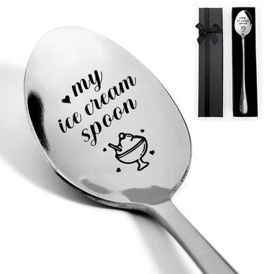 Indulge in Every Scoop with My Ice Cream Spoon - Engraved Stainless Steel