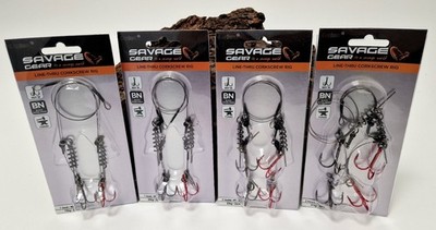 Savage Gear Line Thru Corkscrew Rig Montage für Swimbaits 4 Größen Hecht Zander