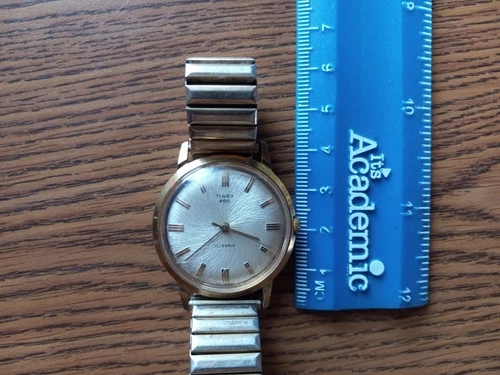 Vintage Men's Timex 400 33mm 17 Jewel Wristwatch W. Germany Runs Sunburst