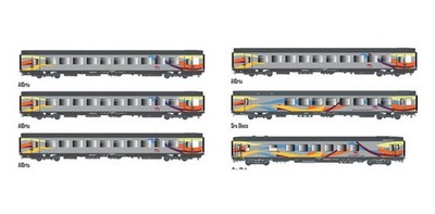 LS Models MW 1910 6 tlg. Touristikzug SNCF, 1:87, NEUWARE sehr selten, Limitiert