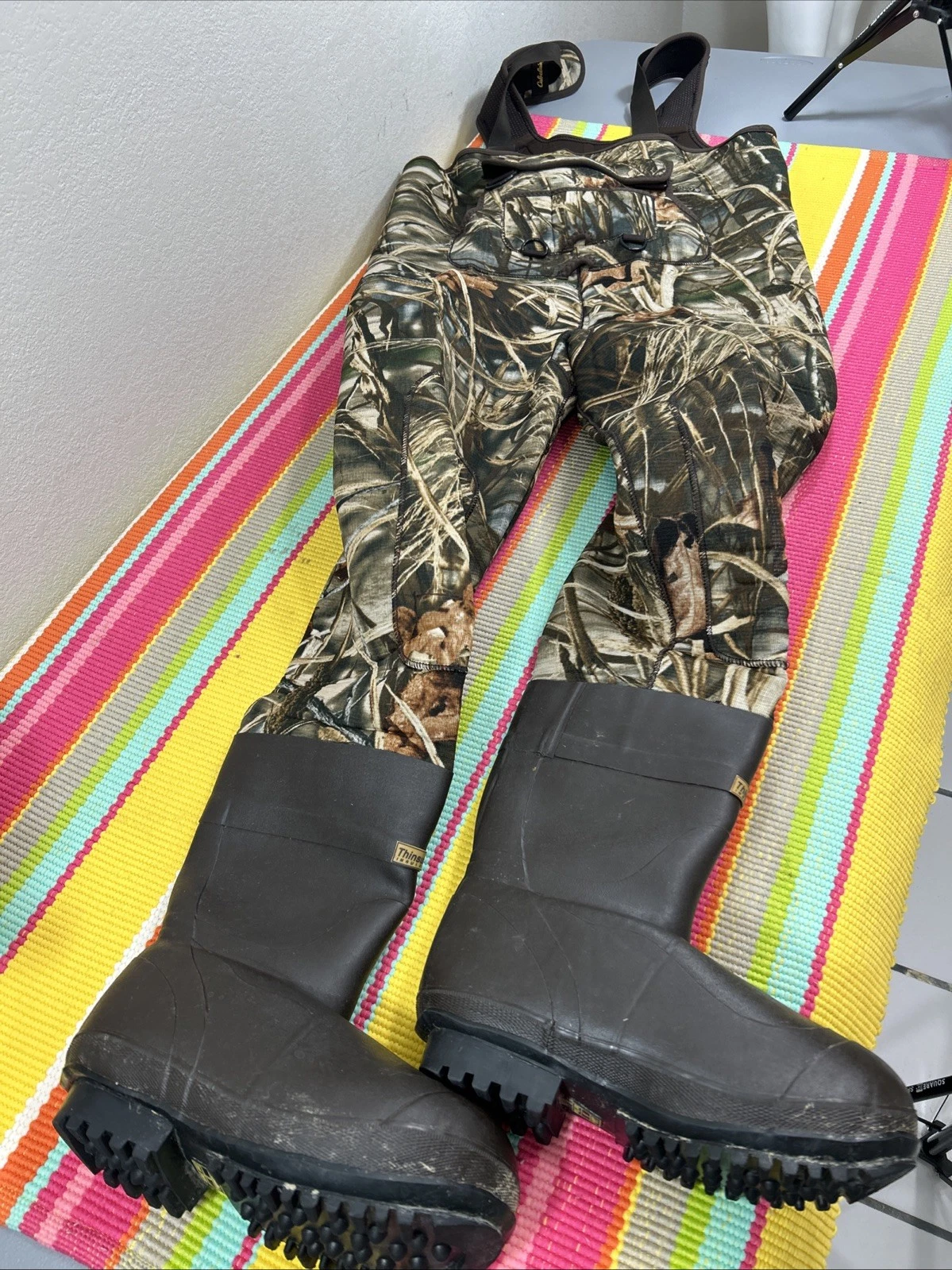 Cabela’s Northern Flight Chest Waders Outdoor Fishing Steel Shank Boots Men’s 8