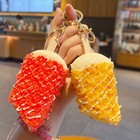 Cartoon Design Simulation Food Keychain Creative Keychain  Children's Toy