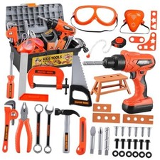Kids Tool Set   Zealous 48 pcs Toddler Tool Set with Tool Box  A-Kids Tool Set