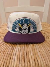 Vintage 90s Apex One Anaheim Mighty Ducks Snapback Hat Cap NHL Hockey NEW