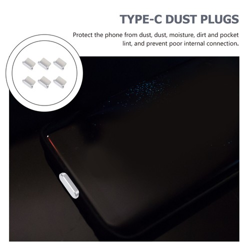 6 Pcs -C-Staubstopfen Mobilfunkstaubstecker USB-C-Staubstecker - Zdjęcie 7 z 12