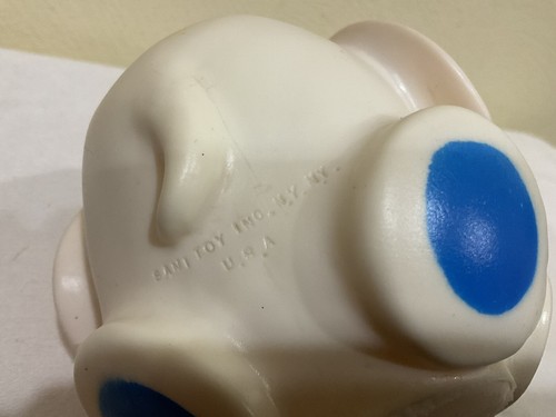 VINTAGE SANI TOY INFANT ELEPHANT SQUEAK TOY, 5 X 5 IN., GREAT WORKING SQUEAKER! - Picture 10 of 10