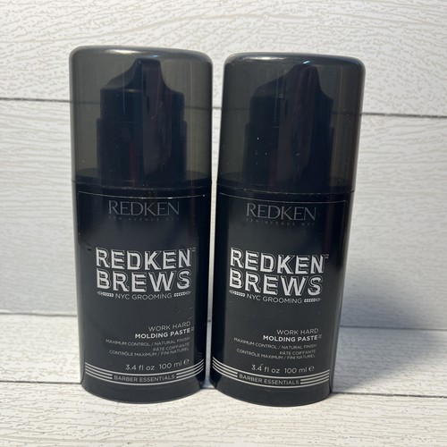 Menge 2-Redken Brews Work Hard Formpaste Männer 3,4oz