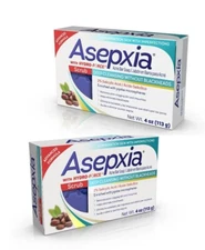 Asepxia Deep Cleansing Scrub Bar Soap. Anti-Acne. Salicylic Acid. 4oz. Pack of 2